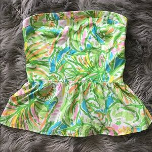 Lilly Pulitzer Size 2 Strapless Top VGUC